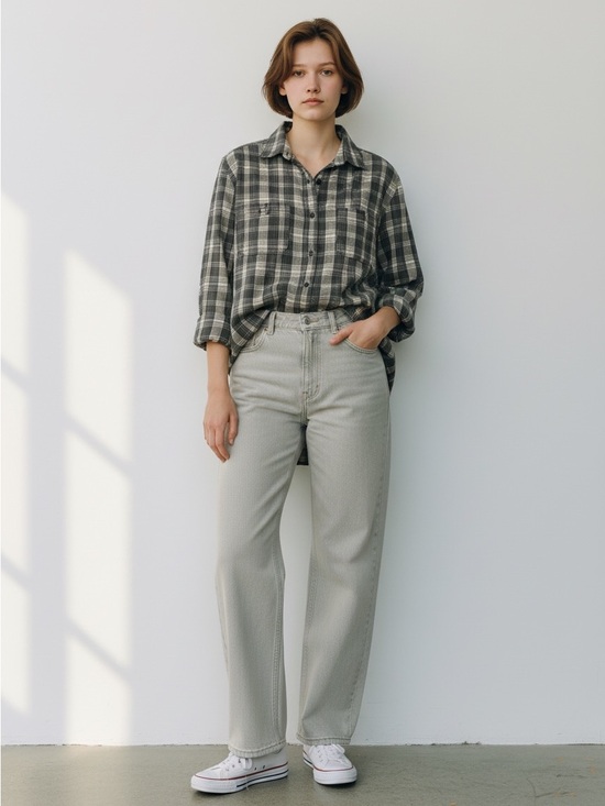 The North Face Tops - The North Face Casual Plaid Button-Up Shirt in Black & Cream